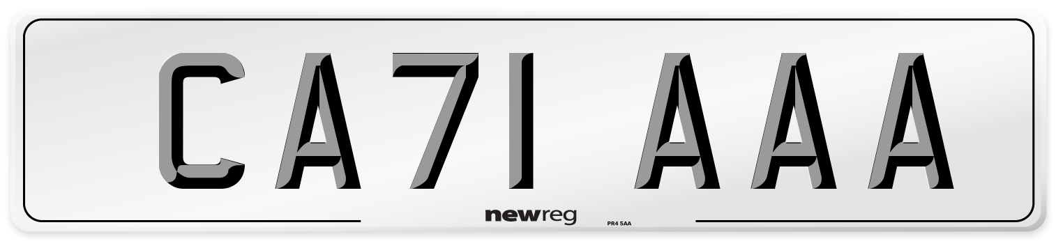 CA71 AAA Number Plate from New Reg